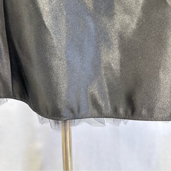 Jessica‎ McClintock for Gunne Sax vintage black satin & lace mini dress size 7 - Picture 3 of 15